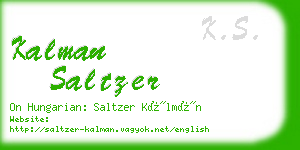 kalman saltzer business card